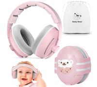 Sunshine smile Paraorecchie per bambini, 0-4 anni, 2 in 1, con cancellazione del rumore e fascia regolabile, protezione dell'udito per bambini