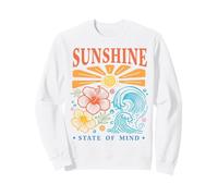 Sunshine State of Mind Tropical Ibisco Onde Design Beach Felpa