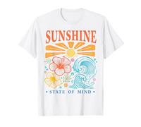 Sunshine State of Mind Tropical Ibisco Onde Design Beach Maglietta