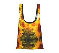 Sunshine Sunshine - Borsa della spesa riutilizzabile, pieghevole, lavabile, con stampa di girasole, pieghevole, in un sacchetto, borsa per la spesa, borsa per la spesa quotidiana