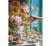 Sunshine Tea 3000 Piece Jigsaw Puzzles for Adults, Colourful, Challenging & Brainteasing Adult puzzles 3000 Pieces Honey, Fun jigsaws for The Whole Family 48x32 inch