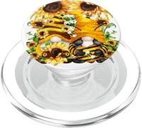 Sunshine Wishes and Honey Bee Kisses Cute Sunflower Gnome PopSockets PopGrip per MagSafe
