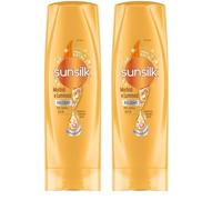Sunsilk, Balsamo Morbidi e Luminosi, Balsamo Anticrespo, Dona Capelli Morbidi e Non Unti, Formula Active-Fusion con Olio di Argan e Mandorle, Cheratina e Biotina, 350 ml (Confezione da 2)