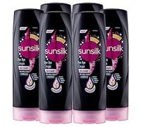 Sunsilk Bye Bye Crespo Balsamo per Capelli Crespi e Danneggiati Formula Active-Fusion con Olio di Mandorle Cheratina Biotina ad Azione Nutriente Rinforzante Districante Idratante - 6 Flaconi da 200ml