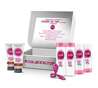 Sunsilk, Confezione Regalo Colore al Top Deep Chocolate, Idea Regalo Donna con 2 Shampoo 375ml, 2 Balsamo 185ml, 2 Trattamento Tonalizzante Deep Chocolate 180ml, 1 Elastico per Capelli