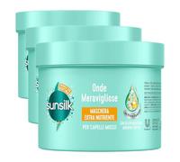 Sunsilk, Mask Onde Meravigliose, Maschera Capelli Mossi, Secchi e Danneggiati, Formula Active Fusion con Olio di Macadamia, Arginina e Biotina, per Onde Morbide e Splendenti*, 440ml (Confezione da 3)