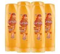 Sunsilk Morbidi e Luminosi Balsamo per Capelli Secchi con Mix di Oli Cheratina e Biotina Azione Nutriente e Idratante - 6 Flaconi da 350ml