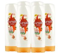 Sunsilk Ricarica Naturale Balsamo Olio d'Argan e di Mandorle per Capelli Fragili Azione Fortificante e Antirottura Senza Siliconi e Coloranti - 6 Flaconi da 350ml