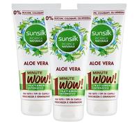 Sunsilk Ricarica Naturale Trattamento Intensivo 1 Minute Wow Aloe Vera Maschera per Tutti i Tipi di Capelli Azione Idratante Senza Siliconi e Coloranti - 3 Flaconi da 180ml