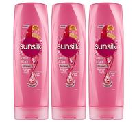 Sunsilk Scintille di Luce Balsamo per Capelli Spenti e Crespi con Olio di Jojoba Collagene e Biotina Azione Illuminante Effetto Seta - 3 Flaconi da 350ml