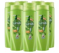 Sunsilk Sciolti e Fluenti Shampoo e Balsamo 2in1 per Tutti i Tipi di Capelli con Tea Tree Arginina e Biotina - 8 Flaconi da 250ml