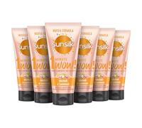 Sunsilk, Trattamento Intensivo 1 Minute Wow, Maschera Capelli Secchi, Linea Morbidi e Luminosi, Trattamento Capelli Danneggiati, con Oli Nutrienti, Cheratina e Biotina, 6 Pezzi da 180ml