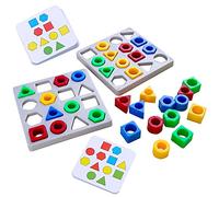 SUNSK Gioco di Abbinamento Delle Forme Puzzle Geometrici Abbinati Giocattoli Puzzle di forma geometrica Montessori Giocattolo Educativo Forme E Colori Forma di Matching Game per Bambini 3+Anni