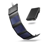 Sunslice I Photon Power Bank Solare con Tecnologia SunPower, Caricabatterie da Tasca per Telefono, Ideale per Campeggio e Escursioni, Compatibile con Tutte le Marche di Smartphone, Nero