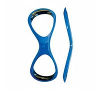 SunsoilGiant Allenatore di Nuoto Strumento Ergonomico Paletta Allenamento Bracciata Supporto Polso Correzione Metodo Sensazione in Acqua Adatto a Nuotatori Studenti Pratica , Blu , L