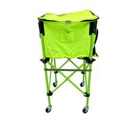 SunsoilGiant Carrello Pieghevole per Tennis con Contenitore Tessile E Telaio Robusto per Organizzare E Palline E Attrezzi Durante le Esercitazioni Adatto per Tornei E Competizioni, Verde