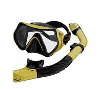 SunsoilGiant Maschera Subacquea Bambini Occhialini Snorkeling Visore Immersione Silicone Lente Antipolvere Funzione Anti-perdita Adatta per Attività in Piscina, Giallo, Mascher Boccaglio