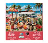 SUNSOUT INC - Beach Campout - 500 pc Jigsaw Puzzle by Artist: Rafael Trujillo -