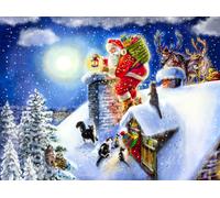 Sunsout - Puzzle Babbo Natale sul tetto - 1000 Pezzi
