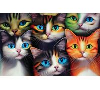 Sunsout - Puzzle Sei gatti la fantasia della signora dei gatti - 550 Pezzi