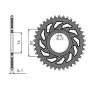 SUNSTAR 1-5202-45 REAR SPROCKET 530 45T STEEL YAMAHA XJ 550 1983