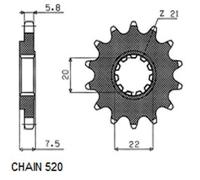 SUNSTAR 312-12 Rocchetto per catena