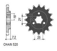 SUNSTAR 335-16 Pignone catena