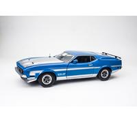 Sunstar 3628 Ford 1971 Mustang Boss 351 Grabber Blue/Silver 1:18 Diecast Nuovo