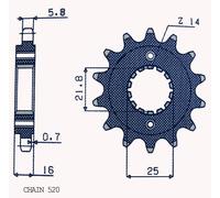 SUNSTAR 380-14 Pignone catena