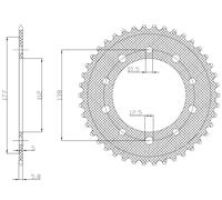SUNSTAR 5-3485-41 REAR SPROCKET 520 41T ERG YAMAHA YZF-R1M 1000 ABS 2017