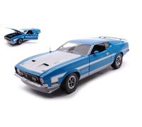 SUNSTAR SS3628 FORD MUSTANG BOSS 351 GRABBER 1971 BLUE/WHITE 1:18 Modellino