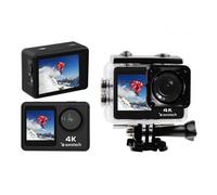 Sunstech Adventure 4K 16MP Wi-Fi Fotocamera sportiva impermeabile con LCD FOV 170°, Nero
