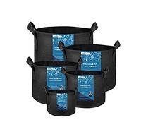 SunStream Sacchi Per Piante 5 Pezzi Per Asilo e Piante, Sacco Per Piante in Tessuto NonTessuto Con Manici, Vaso Per Piante per Pomodori, Fragole, Peperoni, Carote, Fiori