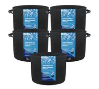 SunStream Sacchi Per Piante 5 Pezzi Per Asilo e Piante, Sacco Per Piante in Tessuto NonTessuto Con Manici, Vaso Per Piante per Pomodori, Fragole, Peperoni, Carote, Fiori (5x67L)