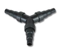 SunSun distributore a Y Boccola regolabile 25/32 / 38 mm per pompe per stagni e corsi d´acqua
