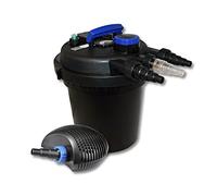SunSun Set per laghetti Filtro a pressione 10000l Chiarificatore UVC 11W Pompa da 40W