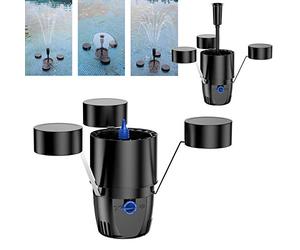 SunSun Skimmer galleggiante CSP-250 per laghetto, Pompa 2500l/h 45W e Fontana