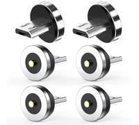 SUNTAIHO Micro USB - Adattatore magnetico magnetico per cavo di ricarica magnetico, 6 pezzi, protezione antipolvere, connettore micro USB, spina magnetica per cavo di ricarica magnetico