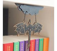 SUNUCO Libreria a forma di drago, in legno, con drago che vola sulle nuvole, decorazione da appendere per amanti dei libri