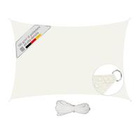 Sunula Vela Ombreggiante Impermeabile 2x3m - Senza Cucitura, PES 160g/m², Resistente a Strappo e Intemperie, con Effetto Lotus e Protezione UV 95%, per Balcone Terrazza Giardino, Crema