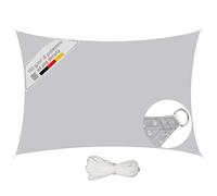 Sunula Vela Ombreggiante Impermeabile 2x3m - Senza Cucitura, PES 160g/m², Resistente a Strappo e Intemperie, con Effetto Lotus e Protezione UV 95%, per Balcone Terrazza Giardino, Grigio Chiaro