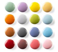 SUNURS Magneti per Frigo 16/9 pezzi - Magnetini Decorativi Colorati (Finish Lucido o Opaco) - Per Lavagne, Armadietti, Cucina, Ufficio - Adesivi Magnetici Resistenti (16 Colori, Confezione Multipla)
