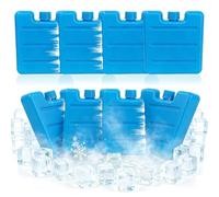 sunVigorous Blocchi refrigeranti Mini riutilizzabili, Elementi Freddi Senza BPA, Cuscini refrigeranti per Scatola Pranzo, Borsa Termica, ghiacciaia, Scuola Ufficio Picnic (8Blau)