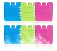 sunVigorous Blocchi refrigeranti Mini riutilizzabili, Elementi Freddi Senza BPA, Cuscini refrigeranti per Scatola Pranzo, Borsa Termica, ghiacciaia, Scuola Ufficio Picnic (2Rot, 2Blau, 2Grün)