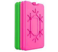 sunVigorous Ghiaccio per Borsa Termica - Borsa Termica - 4 Ogni 200 ml mattonelle Ghiaccio Sacchetto Sottile Riutilizzabile per Il congelamento, Mantenere Gli Alimenti freschi (Rosso Verde 2)