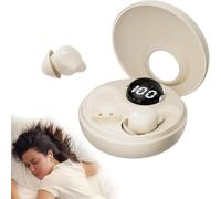 sunvito Sleep Earbuds for Side Sleepers, Mini Auricolari Wireless Bluetooth 5.3 Auricolari per Dormire, Auricolari Nascosti con Display di Alimentazione per Esercizio, Lavoro, Escursionismo (Bianco)