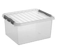 Sunware 3 scatole Q-Line - 36 litri - 500 x 400 x 260 mm - trasparente/grigio