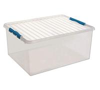 Sunware Q-Line Box - 120 litri - 80 x 50 x 38 cm - Trasparente/Blu