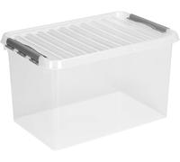 Sunware q-line box 62 litri, 600 x 400 x 340 mm, colore: Trasparente/Argento