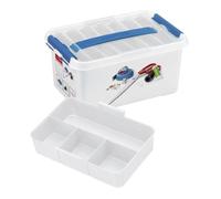 Sunware Q-line Cassetta da Cucito 6L - 30x20x14,5cm - Scatola per Cucito con Inserto - Contenitore Accessori da Cucito